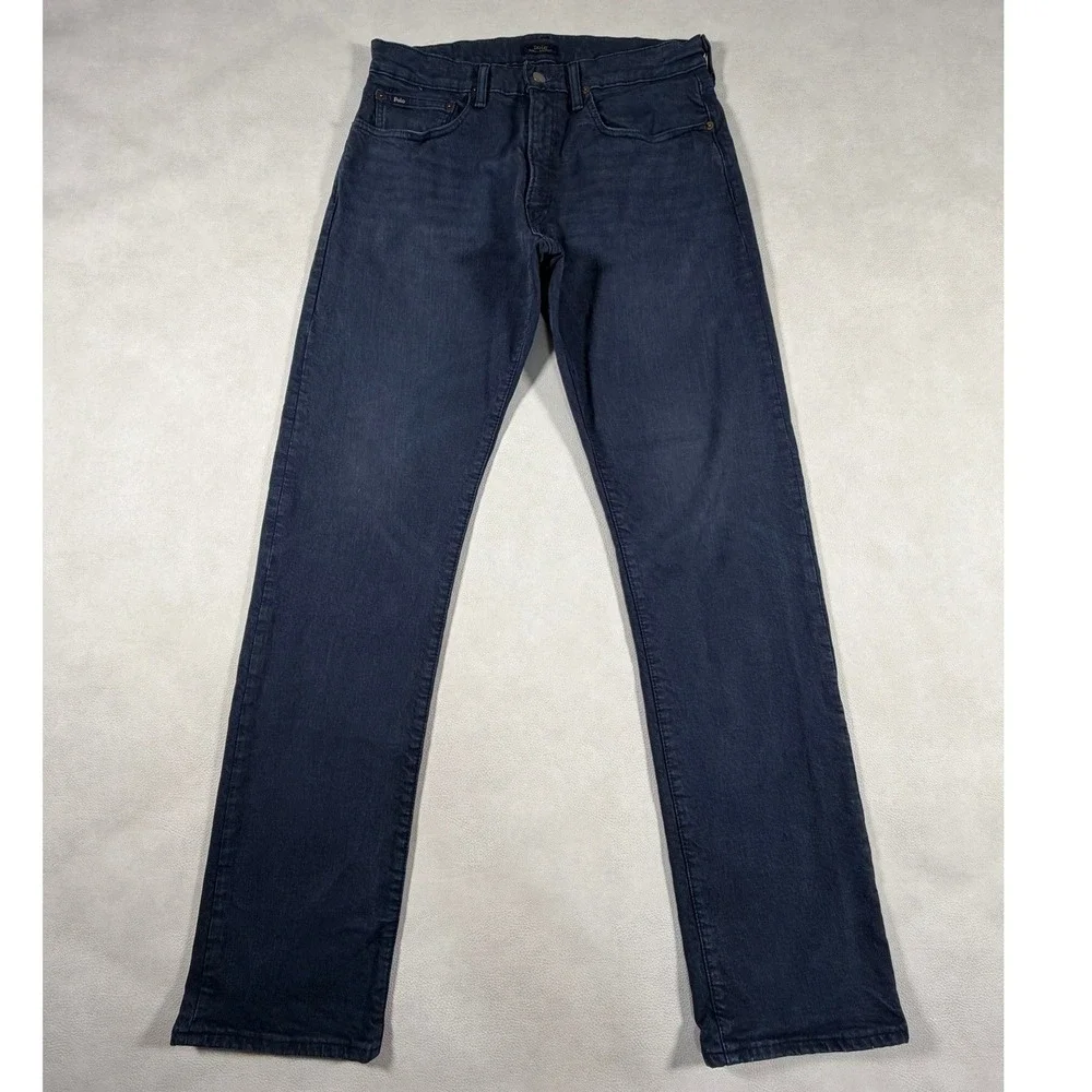 Polo Ralph Lauren Sullivan Slim Jeans Mens 32x34 Navy Blue‎ Dark Wash RN41381